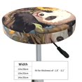 thumbnail image 4 of Haiem Clear Sky Cute Sunflower Panda Cushion Round Bar Chair Seat Cover Bar Chair Cushion Covers Elastic Washable Bar Chair Cover,Protects from Scratches and Stains-13 inch, 4 of 7