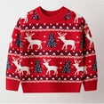 thumbnail image 2 of Bysome Baby Toddler Boy Sweater Reindeer For Girls In Autumn Winter Knitted Pullover Long Sleeve Crew Neck Cute Print Kids Sweaters Red Size 2-3 Years, 2 of 4
