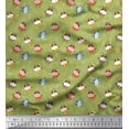 thumbnail image 1 of Soimoi Silk Fabric Triangle & Cow Cartoon Fabric Prints by Yard 42 Inch Wide, 1 of 1