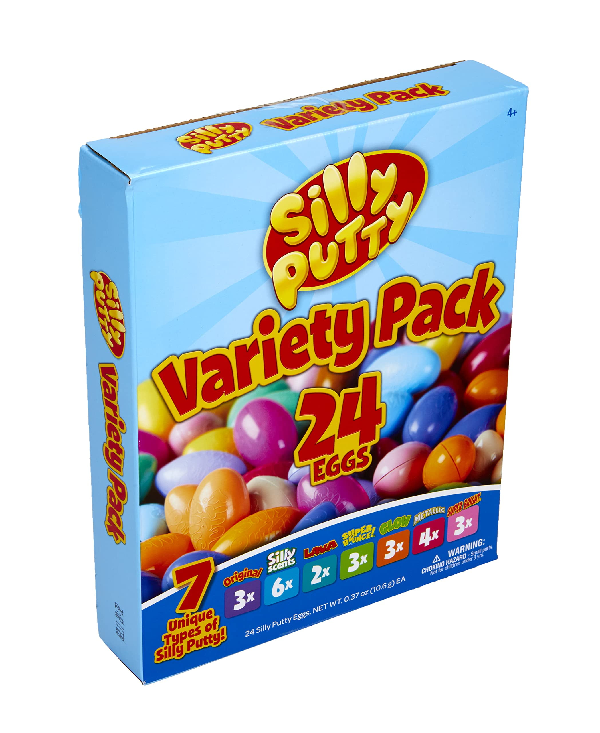 Crayola Silly Putty Unisex 7 Unique Types Stress Ball Variety Pack Multicolor (24 Piece)