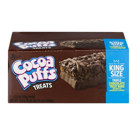 Cocoa Puffs Treats Bars Triple Chocolate - 12 CT1.73 (Mom's Best Cocoa Puffs)