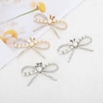 thumbnail image 6 of Unique Bargains 2 Pcs Shoe Accessories Fashionable Pearl Rhinestone Bow with Detachable Clip Shoe Decorations Silver Tone, 6 of 6