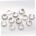 thumbnail image 3 of LEEYNEER 12 Pcs Bagues d'Orteil Ajustables en Alliage Argenté Bijoux Pied Style Rétro Femmes, 3 of 6