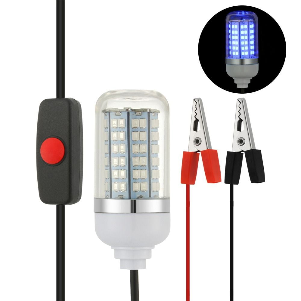 Underwater IP68 Squid Krill 12V Lures Fish Finder Lamp Attracts Fishing