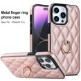 thumbnail image 1 of Jiahe Cover For iPhone 14 Pro,6.1 inch Case,Hybrid Rugged Shockproof with 360° Degree Rotation Stand Artificial Leather Cover,Rosegold, 1 of 8