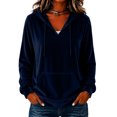 thumbnail image 2 of Resicozy Women Oversized Hoodie 2026 Long Sleeve Pullover Sweatshirt with Pocket Drawstring Dark Blue XL, 2 of 5