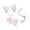White Without Tie, variant on Cat Ear and Tail Paw Animals Ears and Long Tail for Masquerade Birthday Prom White With Tie