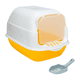 thumbnail image 1 of Arenero Cerrado Para Gato Con Pala Puerta Malubero, Amarillo Blanco, 1 of 5