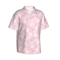 thumbnail image 3 of Xecao Easter Cute Rabbit print Hawaiian shirt - a stylish short-sleeve button-down for men, perfect for casual beach and tropical outings., 3 of 9