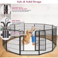 thumbnail image 3 of Jhsomdr Dog Playpen Outdoor 10 Panel 32" Height x 26" Width Pet Fence Heavy Duty Puppy Playpen Dog Exercise Pen with Door for Small/Medium Dogs, 3 of 7