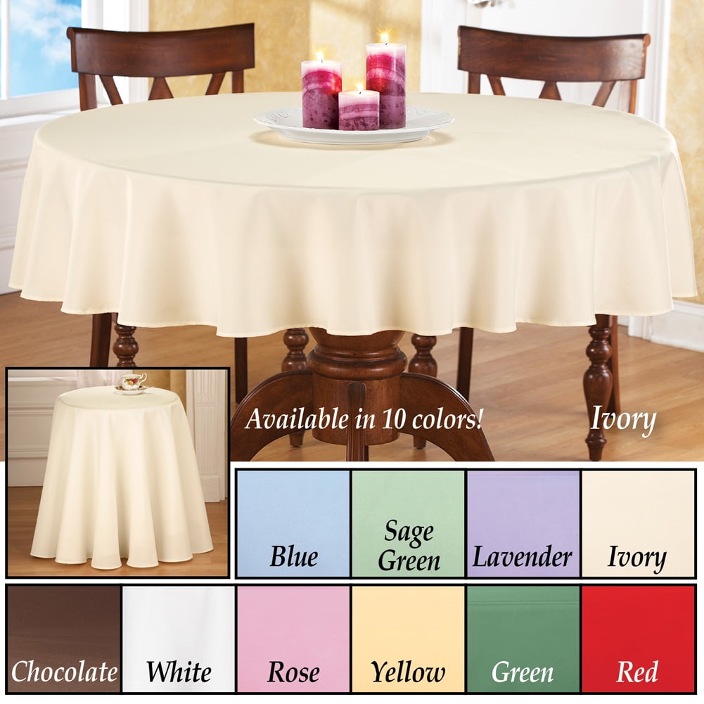 70 Inch Round Solid Colored Tablecloth 100 Durable Polyester 70 Inch Round Solid Colored Tablecloth 100 Durable Polyester White Com