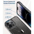 thumbnail image 5 of for iPhone 14 Pro Max Case Clear Glitter, with Screen Protector + Camera Protector, [Military-Grade Protective] [Non-Yellowing] Slim Shockproof Women Cute Bumper Cover 6.7" 2022 (Sparkle Black), 5 of 14