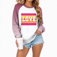 thumbnail image 6 of HCNTES Womens Valentines Long Sleeve Crew Neck Shirts Love Heart Casual Funny Spring Tee Tops for Ladies(Yellow,L), 6 of 9