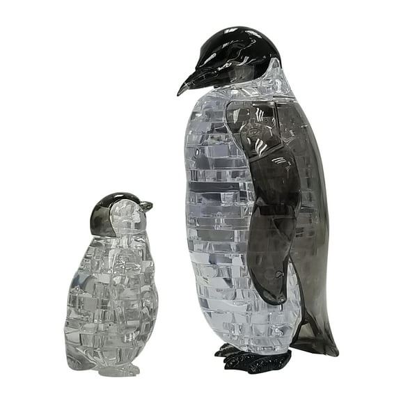 Penguin and Baby Original 3D Crystal Puzzle from BePuzzled, Ages 12 and Up