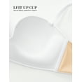 thumbnail image 5 of Wingslove Women's Strapless Multiway Push Up Bra Wireless Plus Size Convertible Bra, White 32D, 5 of 6