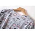 thumbnail image 5 of Women's Cotton Pajama Sets 2 Piece - Short Sleeve Cartoon Print Top with Capri Pants Sleepwear Lounge Set Coffee Cup M, 5 of 5