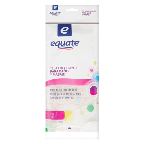 Tela exfoliante Equate para baño y masaje 1 pza