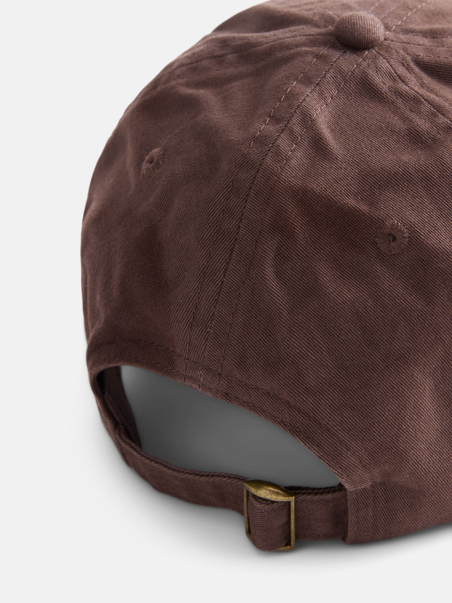 George Men's Solid Cotton Twill Baseball Cap, Brown Basket