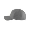 thumbnail image 3 of Blank Fitted Curved Cap Hat, Gray 7 1/4, 3 of 4