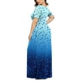 thumbnail image 2 of UPPADA Women's Plus Size Maxi Dresses for Curvy Women Summer Short Sleeve Casual Long Dress Floral Casual Tshirts Dresses Smocked Backless Beach Flowy Loose Dress with Pockets Multicolor,XXXXL, 2 of 6