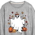 thumbnail image 3 of Instant Message - Fall - Ghost Play In Leaves Too - Toddler & Youth Long Sleeve Graphic T-Shirt, 3 of 6