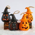 thumbnail image 4 of OANLKGI Halloween Pumpkin Decoration with Light, Spooky Decor Pumpkin Holding Mini Pumpkin with LED Lights, Festive Tabletop Decor for Halloween Party, Home & Indoor Display, 4 of 7
