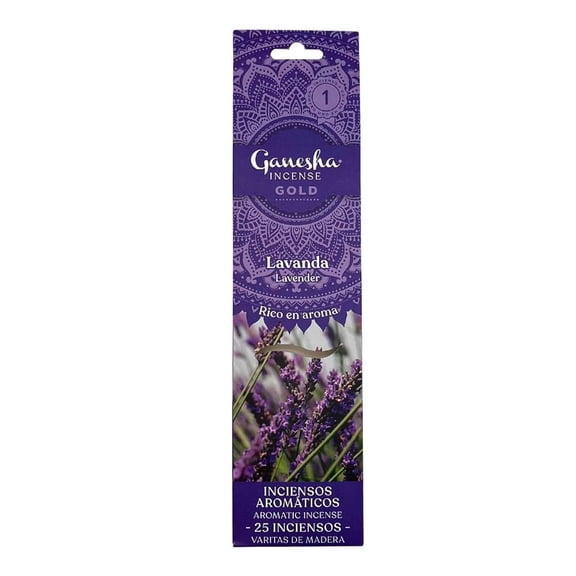 Incienso Ganesha Gold Aroma Lavanda 25 Varitas