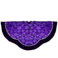 thumbnail image 2 of Northlight Glittered Floral Christmas Tree Skirt - 48" - Purple and Silver, 2 of 3