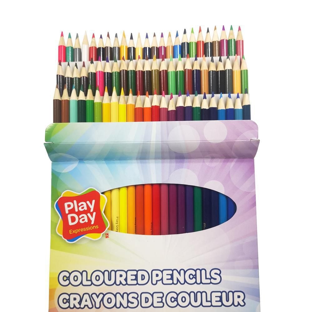 Playday 72 Crayons De Couleur emballés dans une boîte en papier 72CT CRAYONS DE COULEUR