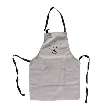 

Soft Cotton Waterproof Apron Cartoon Dog Face Cooking Dress With Pocket Kitchen