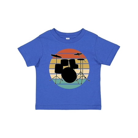 

Inktastic Drum Set Retro Drummer Sunset Gift Toddler Boy or Toddler Girl T-Shirt