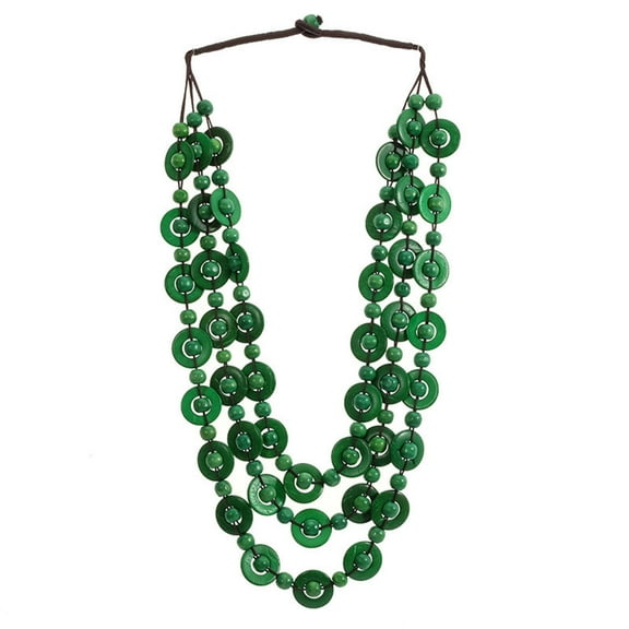 DESIGNICE Pendant Necklace,Bohemian Chic Pendant Necklace for Women,Unique Necklaces for Women,Artistic Womens Necklaces,Green