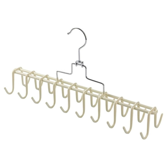 Metal 20-Hook Horizontal Closet Organizer Rack for Ties, Belts, Hats, Purses, Towels, Jackets, 14.17"x 7.29"