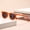 Orange frame with black and gray lenses, variant on Women's Trendy Leopard Print Colorful UV Protection Sunglasses