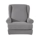 thumbnail image 4 of Funda elástica para sillón orejero, color liso, 2 piezas Gris, 4 of 8