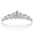 thumbnail image 2 of Corona de tiara de cristal con peine de diamantes de imitación Corona nupcial de boda oso de fresa  Hogar, 2 of 3