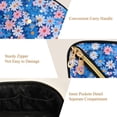 thumbnail image 5 of FORMRS Makeup Bag Travel Cosmetic Organizer for Women Fold Flat Zipper Pouch with Handle, Blue Daisy, 5 of 8