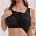 thumbnail image 2 of SGMVNU Women's Ribbed Sleeveless Tank Tops with Built in Bra, Lace Cowl Neck Casual Shirts Basic Camisole Undershirt, Black, Size M, 2 of 6