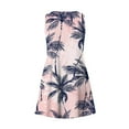 thumbnail image 5 of Huresd Tank Dress for Women 2024 A Line Flowy Mini Dress with Pocket V Neck Sleeveless Hawaiian Palm Tree Print Beach Dresses for Women Pink XL, 5 of 7
