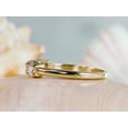 thumbnail image 5 of Half Eternity Wedding Band Ring For Women 2Ct Round Cut Diamond 14K Yellow Gold Plated Silver -7, 5 of 5