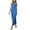 Blue, variant on Summer Office Dresses For Women Halter Neck Fringe Midi Dress Sleeveless Form-Fitting Party Dress with Side Slit (Dark Blue,S)
