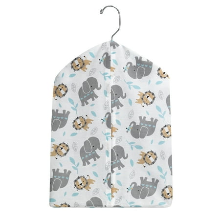 Collection Baby Diaper Stacker - Bedtime Originals Jungle Fun Gray/Blue Elephant and Lion Diaper Stacker
