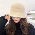 thumbnail image 6 of Lumtrix 2026 Women's Hat Soft Knitted Hat Fashion Fall Winter Fisherman Hat Travel Daily Outdoor Casual Cap Beige One Size, 6 of 6