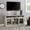 thumbnail image 4 of 60" Farmhouse TV Stand with Glass Doors, Media Console for 65" TVs, Entertainment Center for Living Room, Brown60"W*15.75"D*29"H, 4 of 15