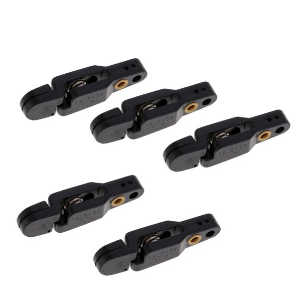Set de Clips de Liberación Rápida Tablero de , 5pcs Negro 5 piezas