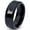 Black Bevel Polish Tungsten, variant on Tungsten Minnesota North Star State Band Ring 8mm Men Women Comfort Fit Black Beveled Edge Polished