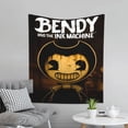 thumbnail image 2 of Bendy And The Ink Machine Tapestry Anime Poster Wall Hanging Art Decor For Living Room Bedroom Dorm Apartments Party Supplies Gifts 59x59 Inch, 2 of 7