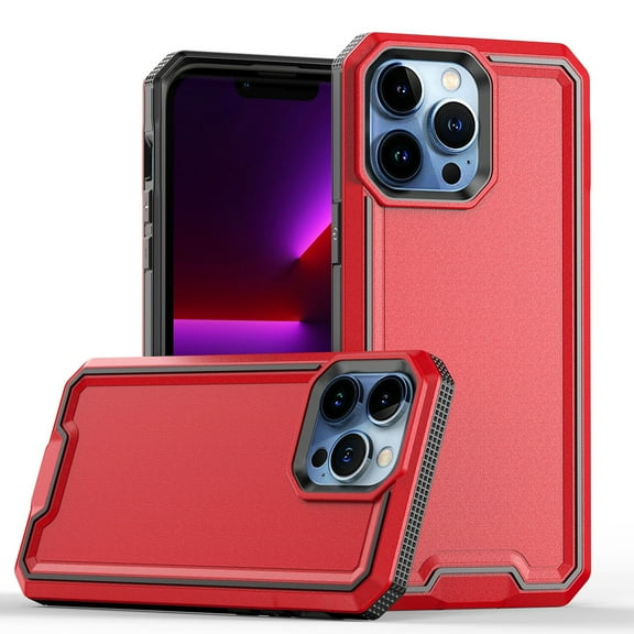 For Motorola Moto G Play 2024 Rank Tough Strong Modern Fused Hybrid Case Cover - Red