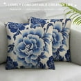 thumbnail image 3 of Nawypu Pillow Cover Decorative Square Pillowcase Soft Red Chinese Blue White Porcelain Flower Pattern Celebration Abstract China Asian Royal Traditional Cushion Case for Sofa Bedroom Car, 3 of 5