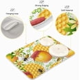 thumbnail image 4 of Dish Drying Mat for Kitchen Counter, Honey Bees Honeycomb Microfiber Kitchen Dish Mat Super Absorbent Dish Drainer Mat Heat-resistant Kitchen Counter Mat, 16x18 Inch, 4 of 7